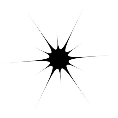 noktalı vektör blot yıldızı beyaz üzerinde izole edildi