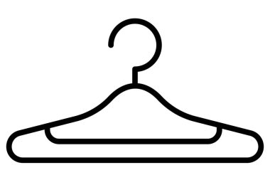 Çapraz çubuklu askı simgesi. Düz vektör illüstrasyonu 10 eps.