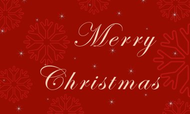 Mutlu Noeller tebrik kartı şablonu kırmızı ve kar taneleriyle