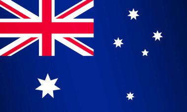 Avustralya bayrağı. Vektör tasarım elemanı. Ulusal bayrak