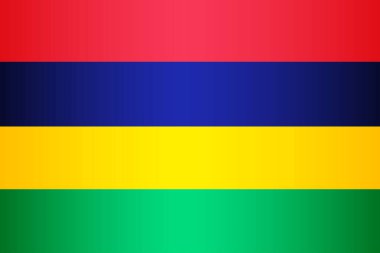 Mauritius Cumhuriyetinin ulusal bayrağı. Vektör simgesi