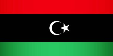 Flag of the State of Libya. Vector element clipart