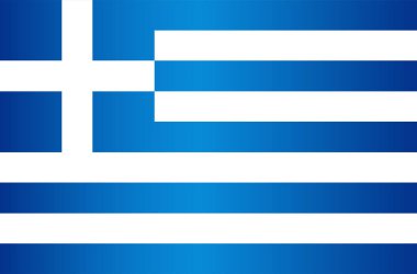 Yunanistan Cumhuriyeti 'nin Ulusal Bayrağı. Vektör Ögesi