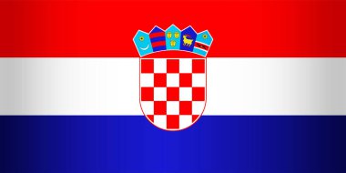 Hırvatistan Cumhuriyeti Ulusal Bayrağı. Vektör ögesi