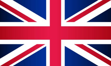 İngiliz Jack. Büyük Britanya bayrağı. Büyük Britanya ve Kuzey İrlanda Birleşik Krallığı Ulusal Bayrağı. Vektör Ögesi