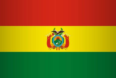 National Flag of the Plurinational State of Bolivia. Vector element clipart