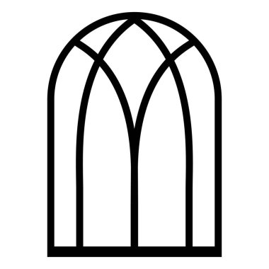 Cam silueti kemerli şık bir şekilde. Vektör ögesi siyah