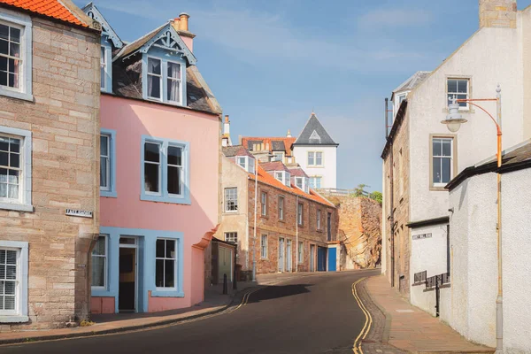 Quaint Quiet Old Town Street Colourful Seaside Fishing Village Pittenweem — Stock Photo, Image
