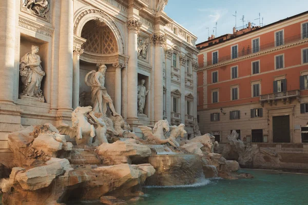 Iconic 18Th Century Baroque Trevi Fountain Rome Italy — Stock Photo, Image
