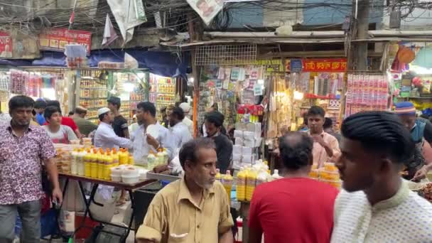 Fast Food Świeżym Powietrzu Słodkie Stoisko Targu Ulicznym Chawk Bazaar — Wideo stockowe