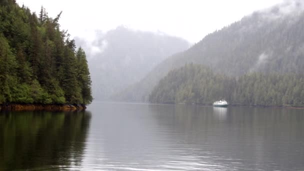 Alaska Misty Fjords Rudyerd Bay Planning Shot Misty Fjords Cruise — Stock Video
