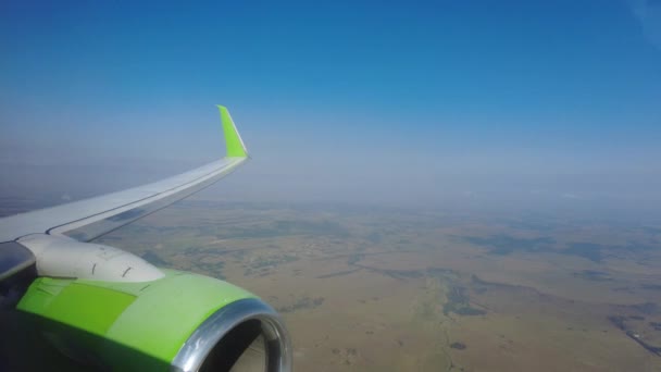 Падение Над Кейптауном Красивой Горой Самолетом — стоковое видео
