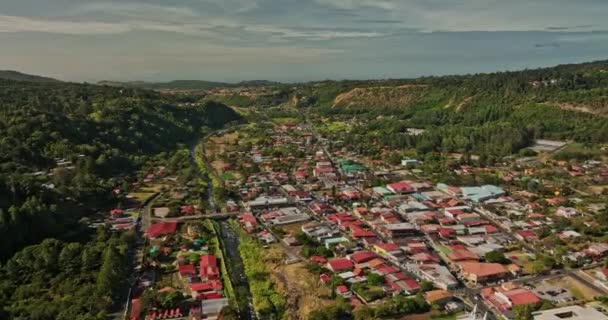 Boquete Panama Aerial Kinematograficzna Wiadukt Drona Tropezon Sąsiedztwo Przechwytywanie Urocze — Wideo stockowe