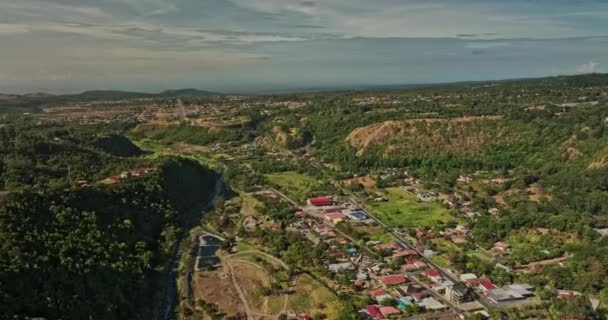 Boquete Panama Aerial Drón Átrepülése Városközponttól Tropezon Környéke Felé Amely — Stock videók