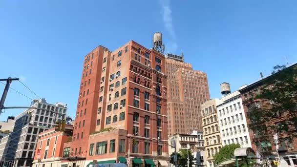 Γειτονιά Midtown Manhattan Την Ηλιόλουστη Μέρα Στη Νέα Υόρκη Νέα — Αρχείο Βίντεο