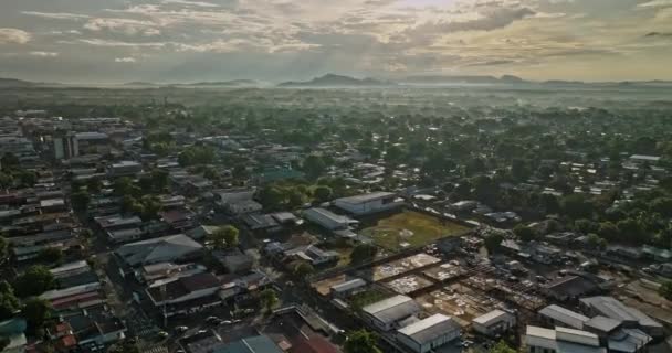 David Panama Aerial V17 Sunrise View Drone Flyover Carmen Vedado — стокове відео