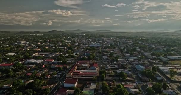 David Panama Aerial V20 Friss Reggeli Napfelkelte Kilátás Arany Napfény — Stock videók
