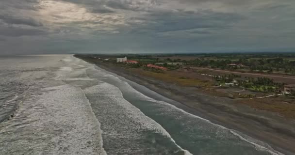 Palo Grande Panama Aerial Tieffliegerflug Entlang Der Pazifikküste Der Badeorte — Stockvideo