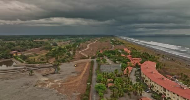 Palo Grande Panama Aerial Ефектний Драматичний Штормовий Вид Темними Хмарами — стокове відео