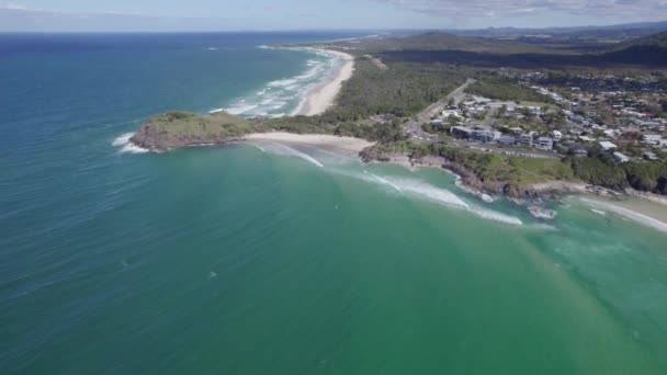 Norries Testa Cabarita Beach Sulla Costa Tweed Del Nuovo Galles — Video Stock