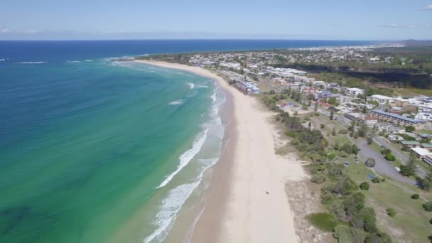 White Sand Beach Beachfront Parks Northern Rivers Region Kingscliff Beach — Stock video