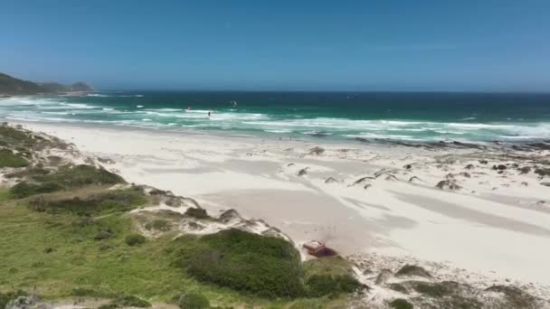 Cape Peninsula Daki Platboom Plajı Ümit Burnu Güney Afrika — Stok video