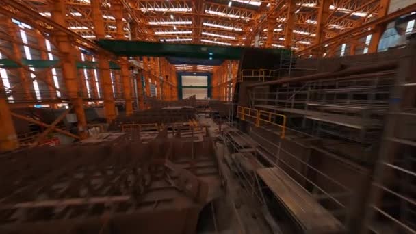 Shipbuilding Industry Shipbuilding Plant Aerial View Shipbuilding Workshop — Stock Video
