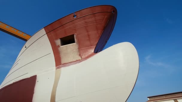 Schiffbau Überholung Und Modernisierung Von Schiffen Schiffssanierung Trockendock — Stockvideo