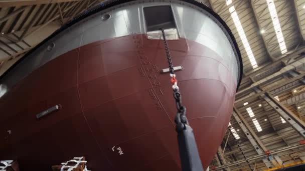 Barco Taller Astilleros Industria Construcción Naval — Vídeo de stock