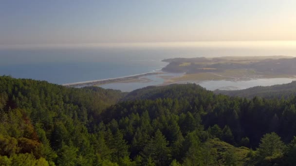 Vista Aérea Baía Mar Abaixo Das Montanhas Marin County Califórnia — Vídeo de Stock