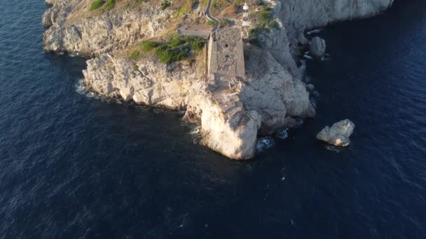 Beste Drone Video Van Punta Campanella Sorrento Coast Italië — Stockvideo