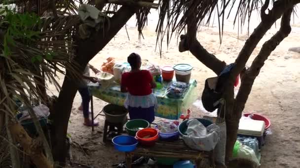 Άνθρωποι Πωλούν Τρόφιμα Πάγο Στο Σαλβαδόρ — Αρχείο Βίντεο