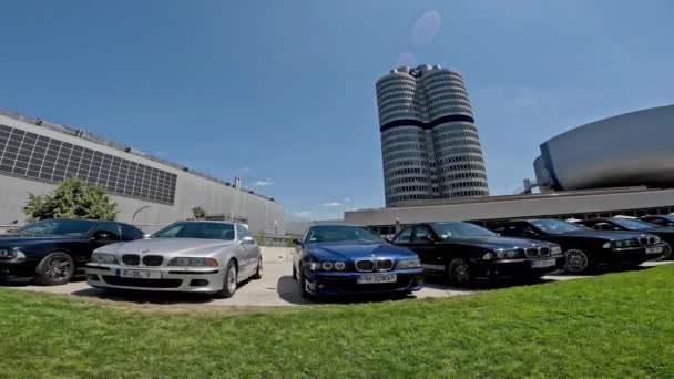 Legacy E39 Sedan Luxury Status Cars Bmw Welt Museum Munich — Stock Video