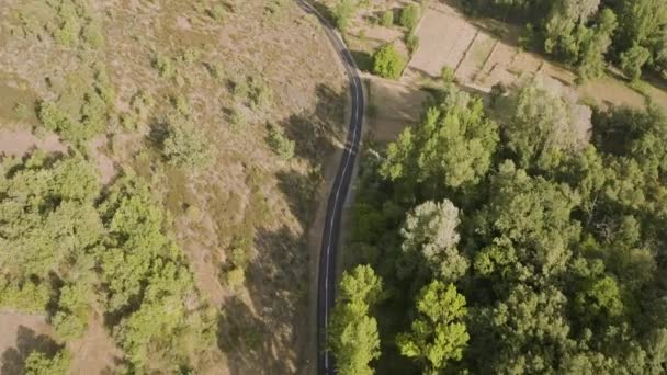 Estabelecimento Plano Estrada Rural Zona Rural Espanhola — Vídeo de Stock