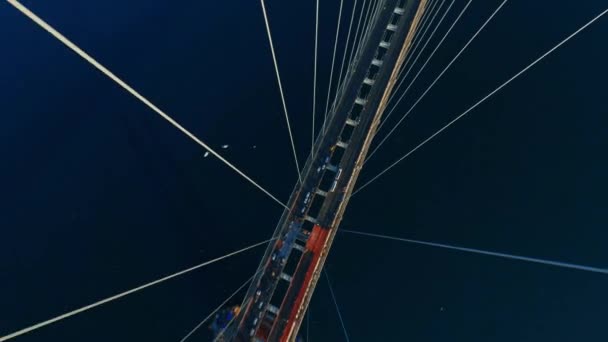 Будівництво Підвісного Моста Повітряний Вид 1915 Року Канакале Міст Удар — стокове відео