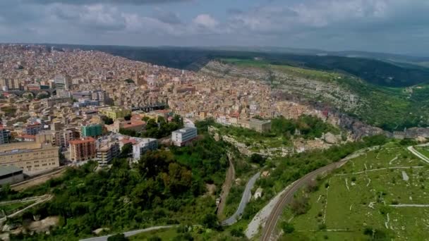 Bergabwärts Gelegene Siedlungen Ragusa Ibla Unesco Sizilien Italien — Stockvideo