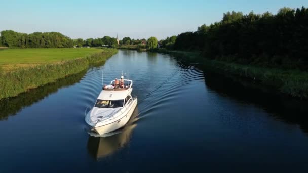 Yacht Traverse Canal Arkel Aux Pays Bas Bateau Luxe — Video