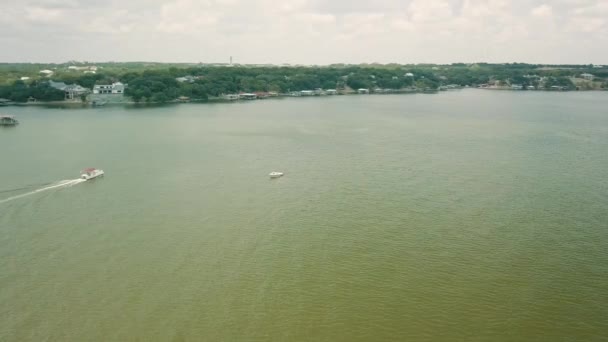 Висока Орбіта Пролягає Над Озером Гранбері Техаський Гуд Середня Швидкість — стокове відео