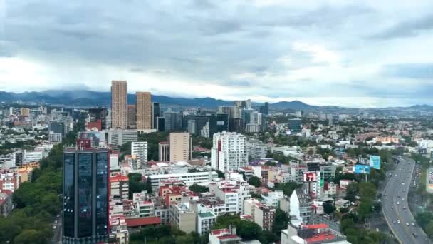 Timelapse Filmado Telhado Cidade México Durante Passagem Nuvens Tempestade Uma — Vídeo de Stock