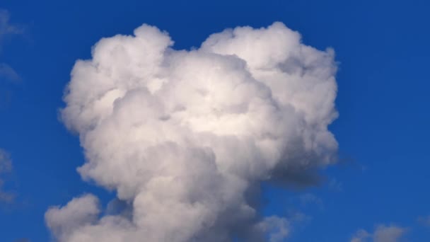 Hvid Sky Konvektion Stigende Luft Mod Pulserende Blå Himmel – Stock-video