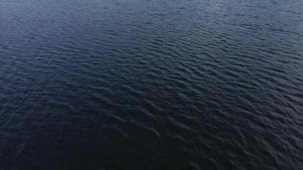 Surface Eau Ondulée Lac Français Trmelin Tremelin Bretagne France Drone — Video