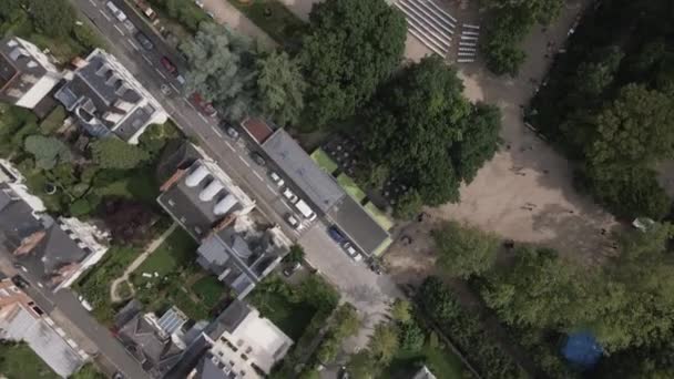 Jardins Thabor Rennes France Haut Bas Vers Avant Directement Dessus — Video