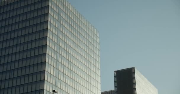 Francia Nemzeti Könyvtár Magas Üvegfelhőkarcoló Épületek — Stock videók