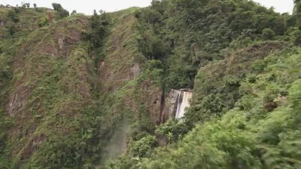 Cascada Salto Bordones Colombias Høyeste Fossefall Droneskudd – stockvideo