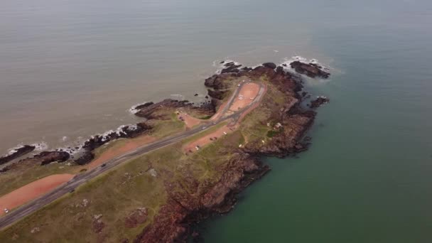 Península Punta Ballena Punta Del Este Uruguai Vista Panorâmica Drone — Vídeo de Stock