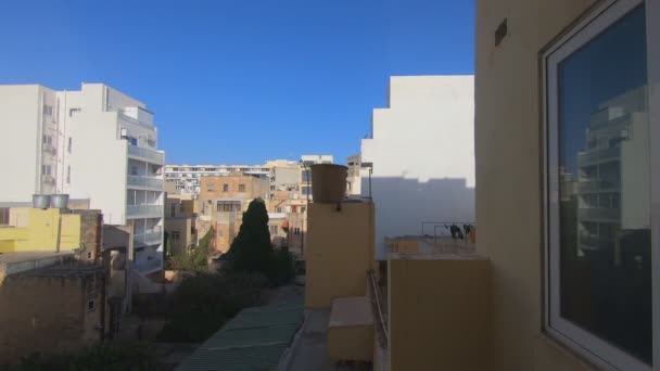 Poranne Światło Słoneczne Rozprasza Cienie Valletta Malta Timelapse Zapis Wideo — Wideo stockowe