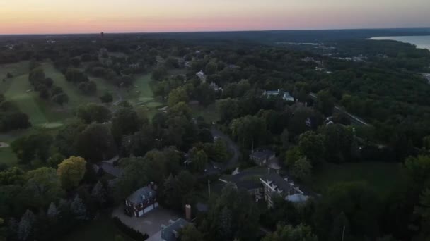 Pittoresk Zonsondergang Uitzicht Bij Westelijke Bluf Peoria Illinois Prachtig Landschap — Stockvideo