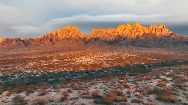Odpoledne Sluneční Svit Krásné Varhanní Hory Blízkosti Las Cruces Novém — Stock video