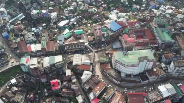 Super Luchtfoto Van Kohima Hoofdstad Van Nagaland Razhu Point — Stockvideo