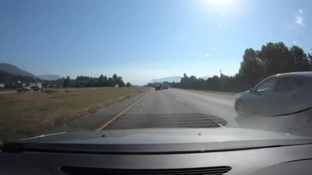 Vysokorychlostní Čas Výpadek Dash Cam Řízení Auta — Stock video